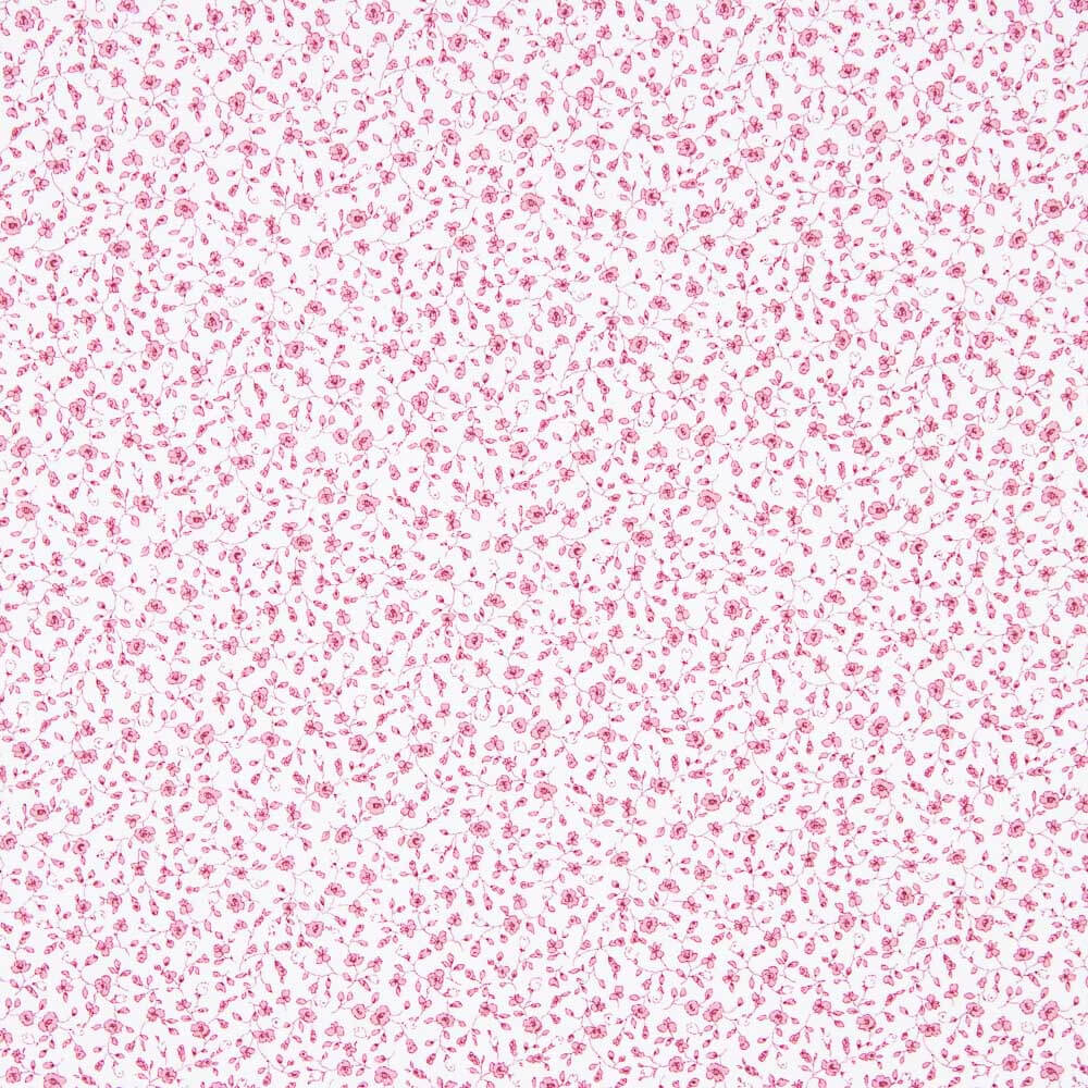 Popelín Algodón Orgánico Infantil Mini Flor Rosa - Ribes y Casals
