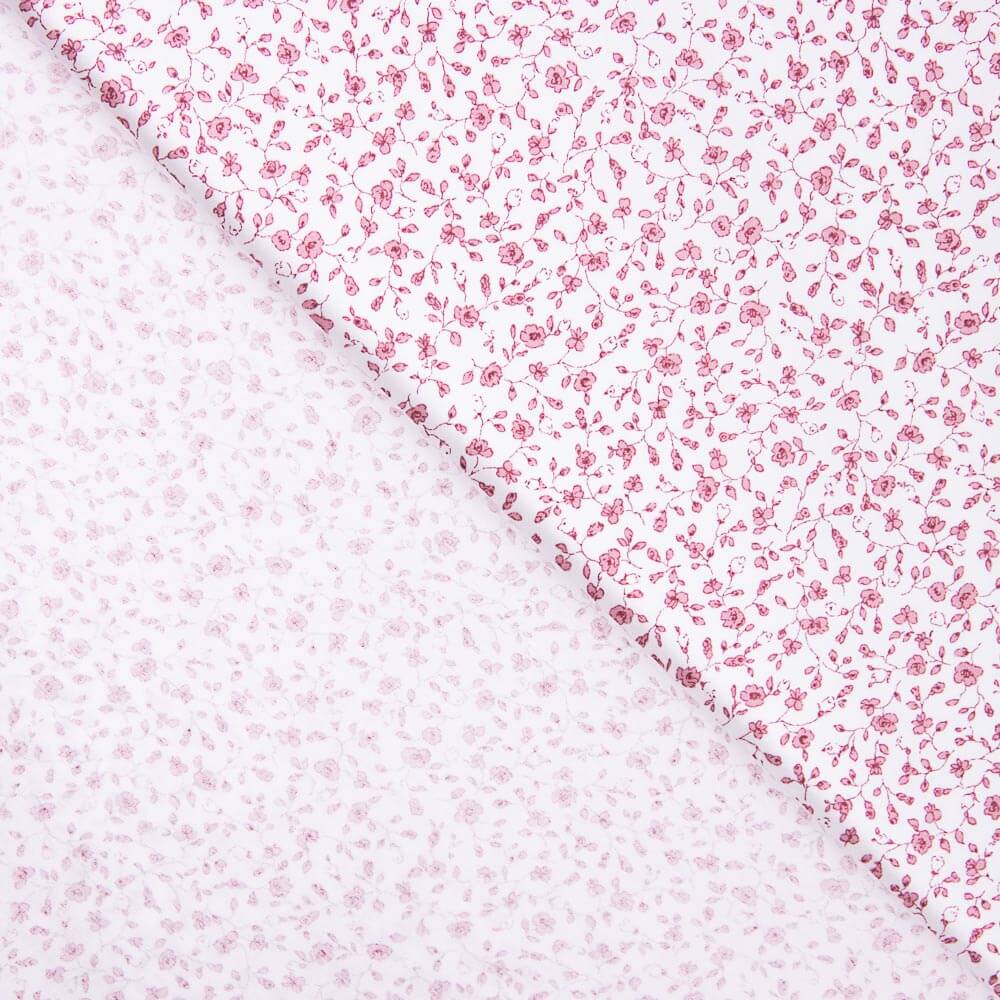 Popelín Algodón Orgánico Infantil Mini Flor Rosa - Ribes y Casals