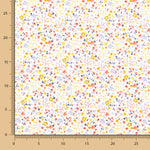 Popelín Algodón Orgánico Infantil Mini Jardín Amarillo - Ribes y Casals