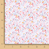 Popelín Algodón Orgánico Infantil Mini Jardín Naranja - Ribes y Casals