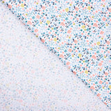 Popelín Algodón Orgánico Infantil Mini Jardín Verde Agua - Ribes y Casals