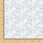 Popelín Algodón Orgánico Infantil Mini Jardín Verde Agua - Ribes y Casals