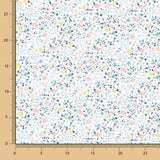 Popelín Algodón Orgánico Infantil Mini Jardín Verde Agua - Ribes y Casals