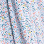 Popelín Algodón Orgánico Infantil Mini Jardín Verde Agua - Ribes y Casals