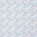 Popelín Algodón Orgánico Infantil Mini Jardín Verde Agua - Ribes y Casals