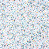 Popelín Algodón Orgánico Infantil Mini Jardín Verde Agua - Ribes y Casals