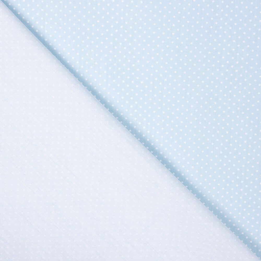 Popelín Algodón Orgánico Infantil Mini Lunar Azul - Ribes y Casals