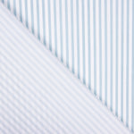 Popelín Algodón Orgánico Infantil Mini Raya Azul - Ribes y Casals