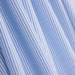 Popelín Algodón Orgánico Infantil Mini Raya Azul - Ribes y Casals