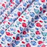 Popelín Algodón Orgánico Infantil Peces Azul - Ribes y Casals