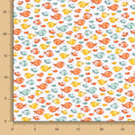 Popelín Algodón Orgánico Infantil Peces Coral - Ribes y Casals