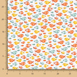 Popelín Algodón Orgánico Infantil Peces Coral - Ribes y Casals