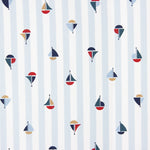 Popelín Algodón Orgánico Infantil Vichy Barcos - Ribes y Casals