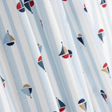 Popelín Algodón Orgánico Infantil Vichy Barcos - Ribes y Casals