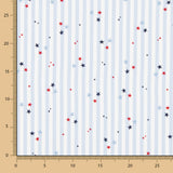 Popelín Algodón Orgánico Infantil Vichy Estrellas - Ribes y Casals