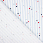 Popelín Algodón Orgánico Infantil Vichy Estrellas - Ribes y Casals