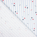 Popelín Algodón Orgánico Infantil Vichy Estrellas - Ribes y Casals