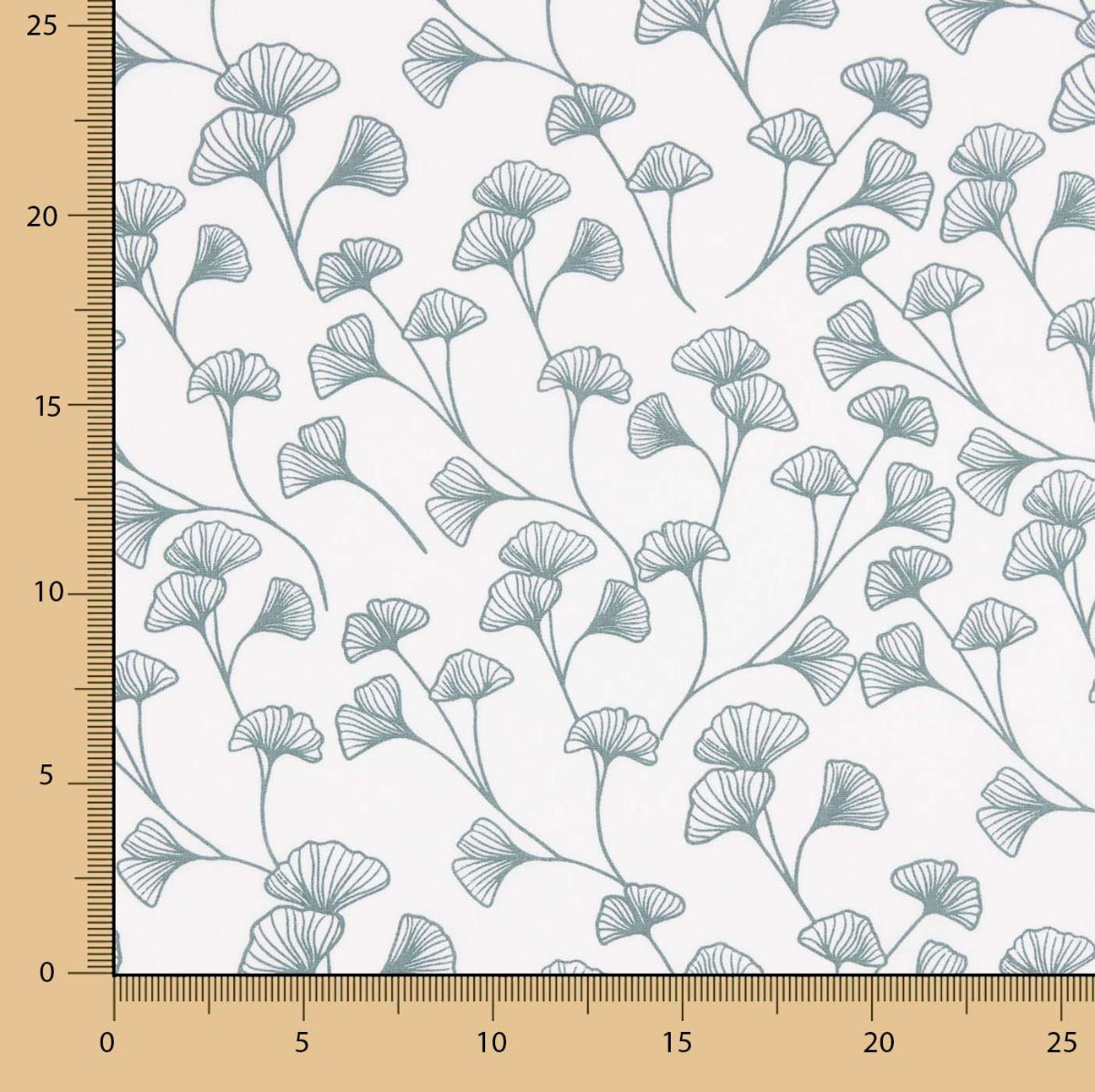 Popelín Algodón Ramas Blancas - Ribes y Casals