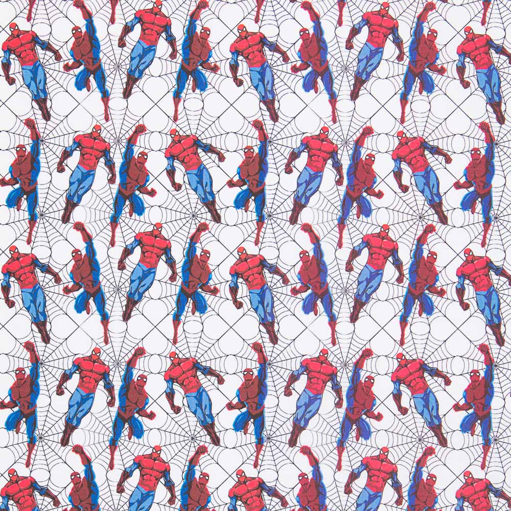 Popelín Algodón Hombre Araña Blanco - Ribes y Casals