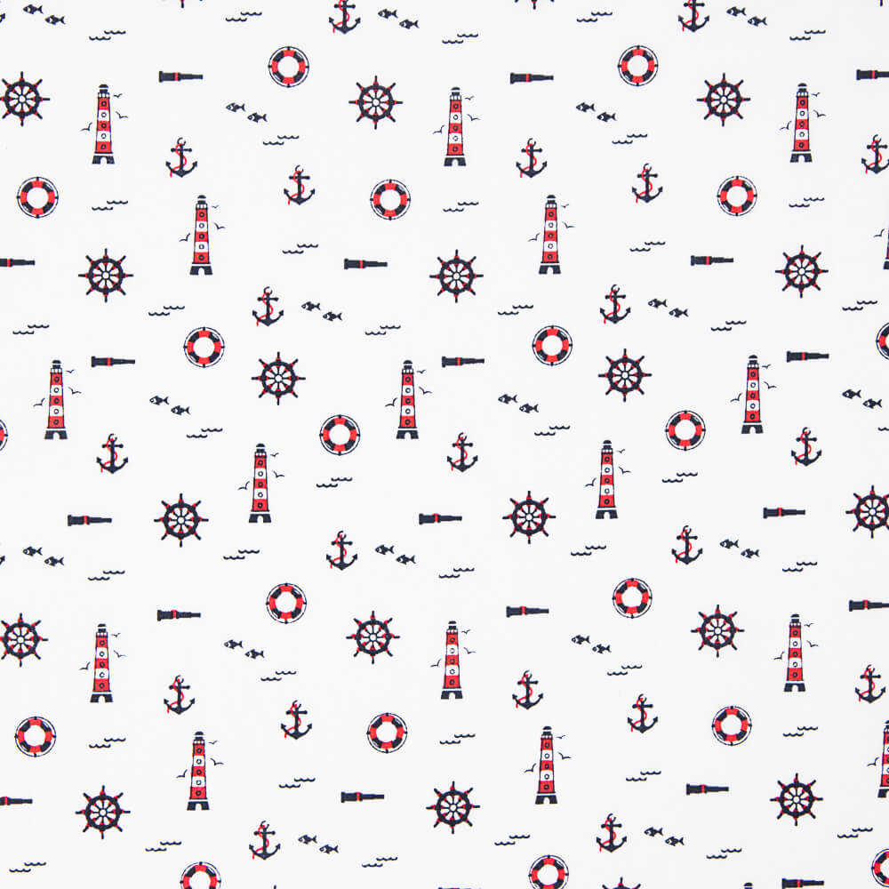 Popelín Algodón Faro Blanco - Ribes y Casals