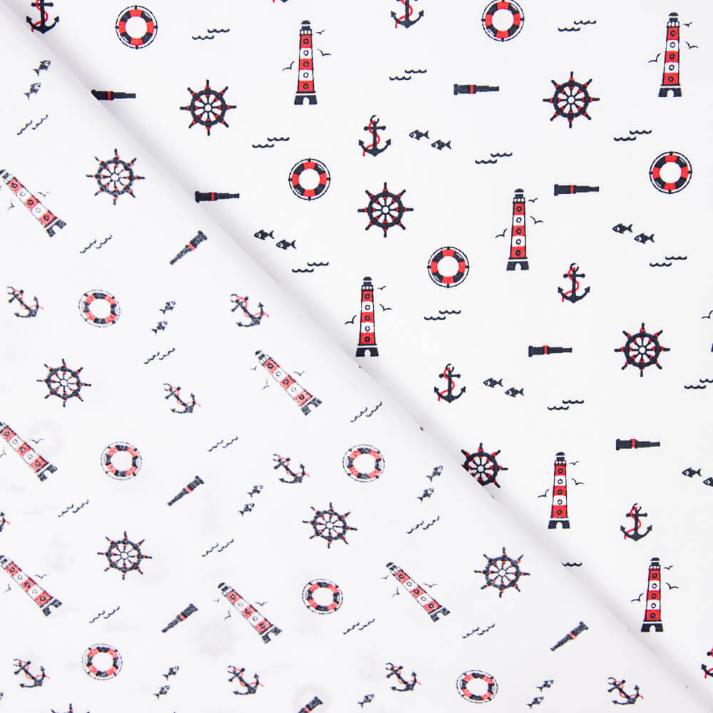 Popelín Algodón Faro Blanco - Ribes y Casals