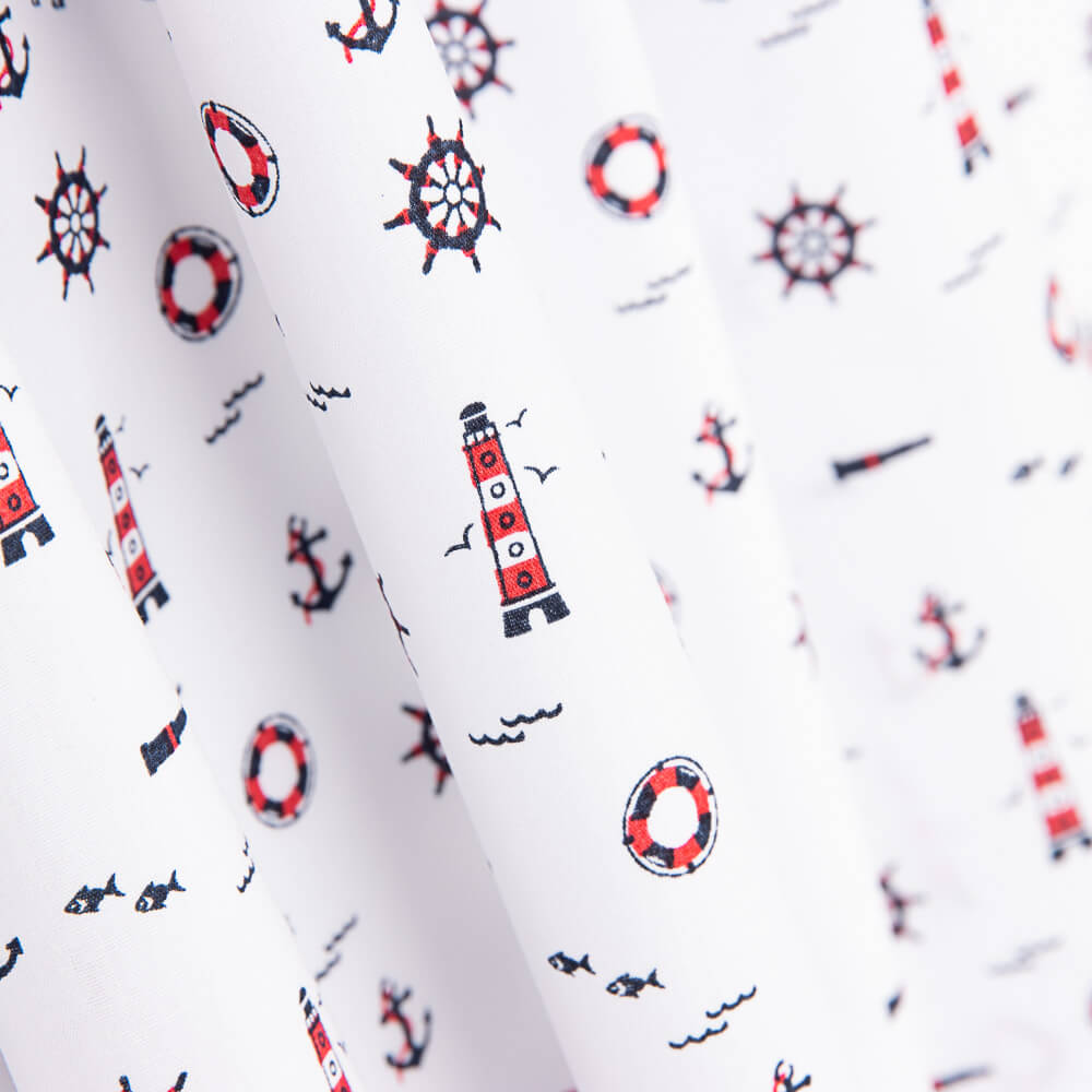 Popelín Algodón Faro Blanco - Ribes y Casals