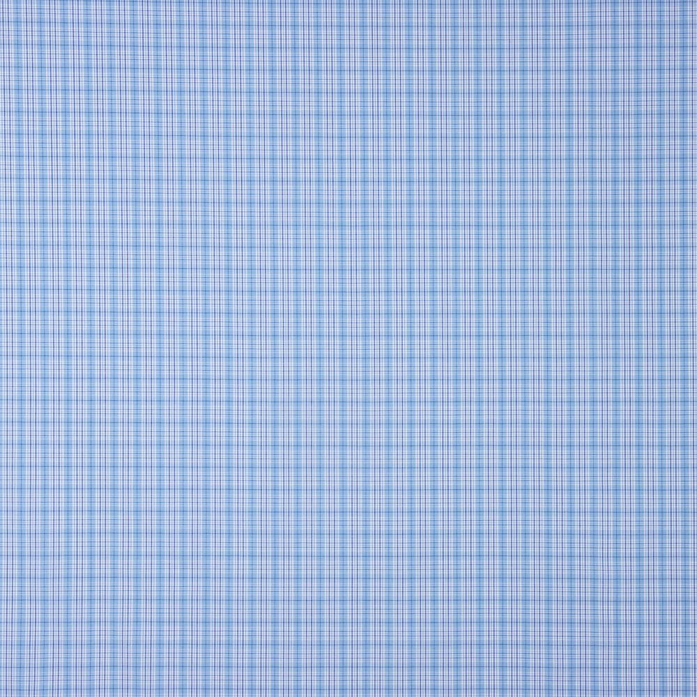 Retal Popelín Camisería Cuadros Azul 140x150 cm - Ribes y Casals