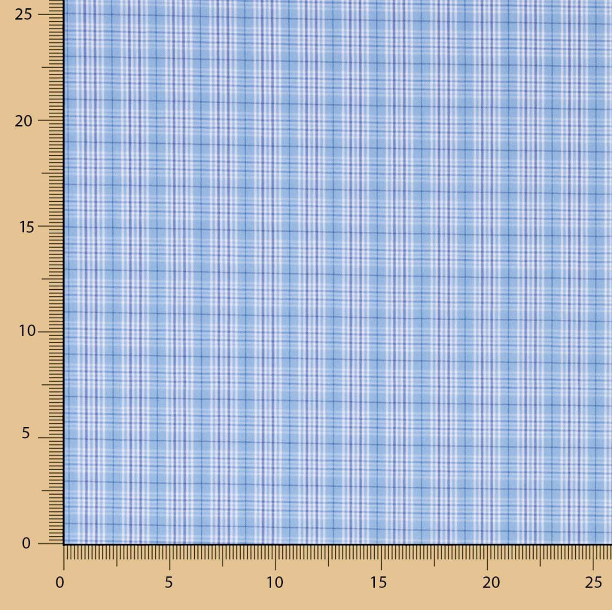 Popelín Camisería Cuadros Azul - Ribes y Casals