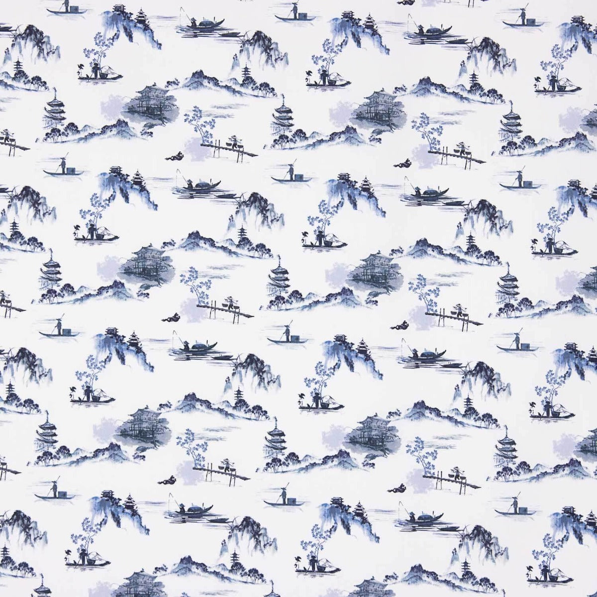 Popelín Camisero Toile Asia - Ribes y Casals