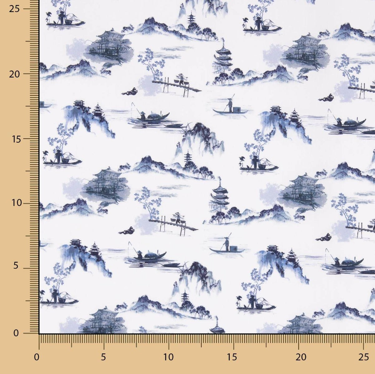 Popelín Camisero Toile Asia - Ribes y Casals