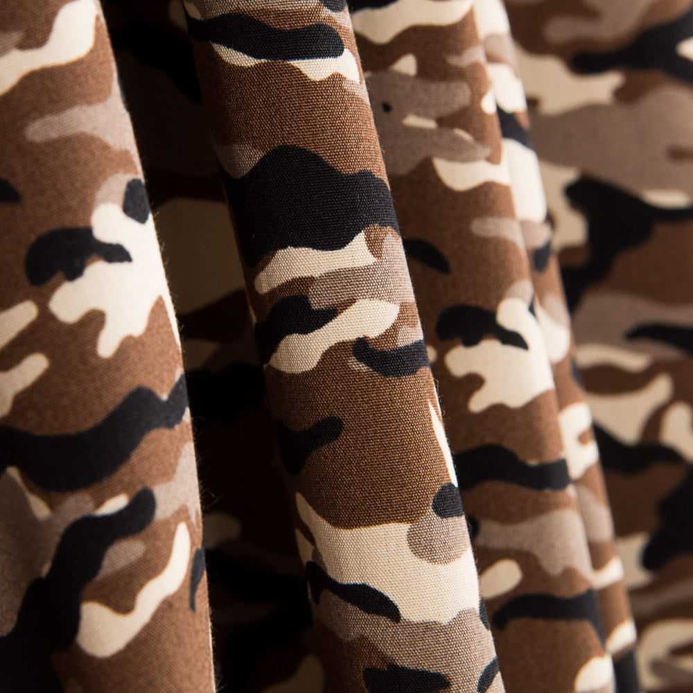 Popelín Camuflaje Marrón - Ribes y Casals