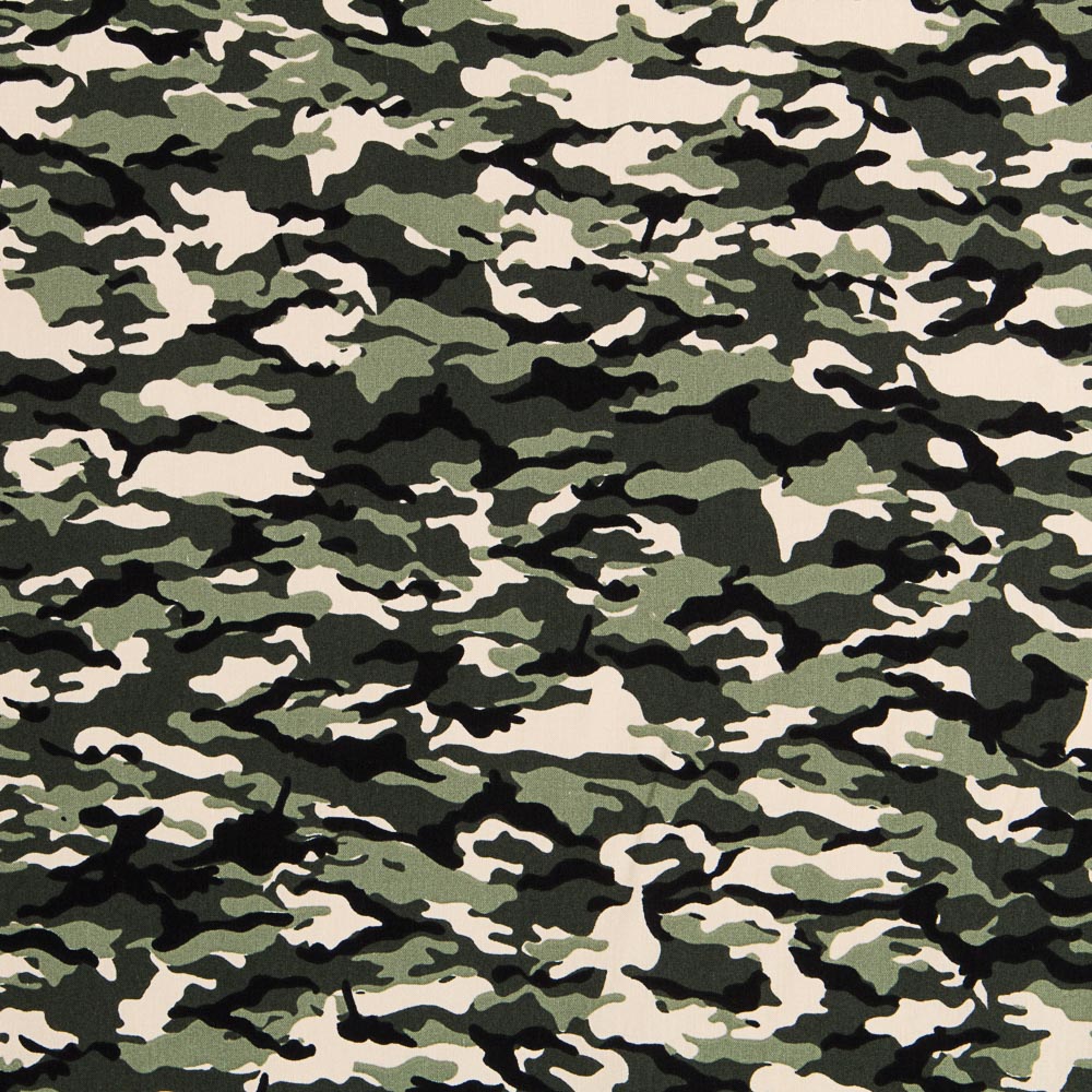 Popelín Camuflaje Verde - Ribes y Casals