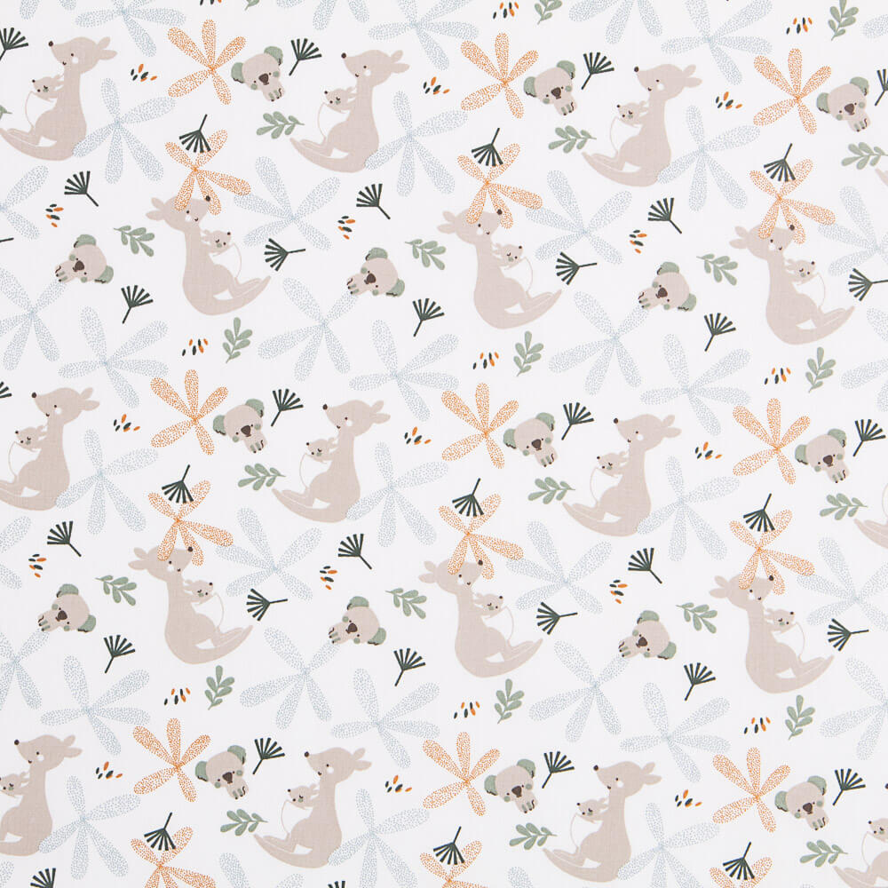 Popelín Canguros Beige Oeko-Tex® - Ribes y Casals