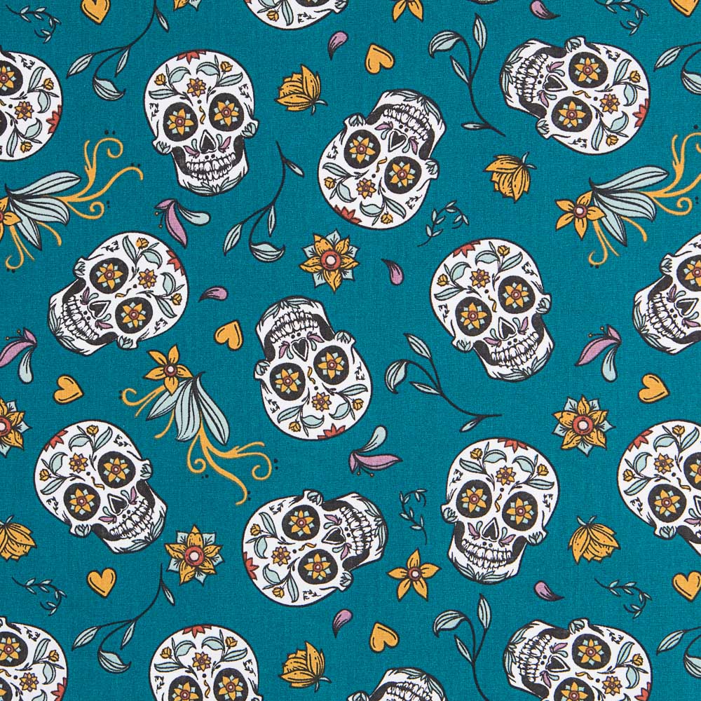 Popelín Catrina Deco Aguamarina - Ribes y Casals