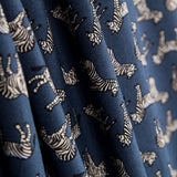 Popelín Cebras Azul - Ribes y Casals