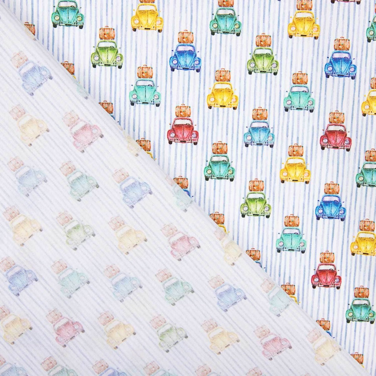 Popelín Camisero Coches Listado - Ribes y Casals