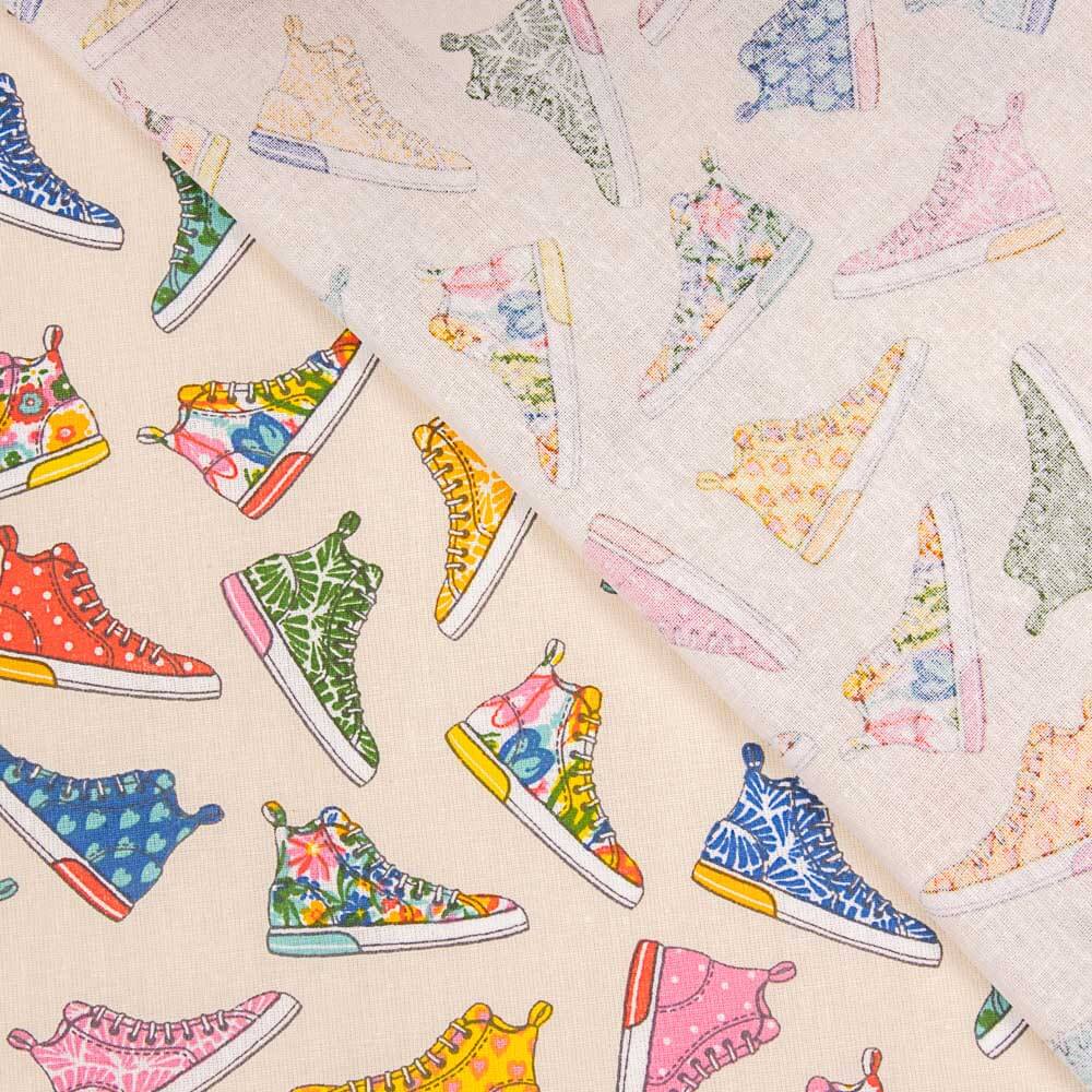 Algodón Estampado Baskets Crudo - Ribes y Casals