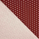 Popelín Estampado Estrellas Crudo-Grana - Ribes y Casals
