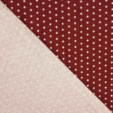 Popelín Estampado Estrellas Crudo-Grana - Ribes y Casals