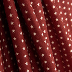 Popelín Estampado Estrellas Crudo-Grana - Ribes y Casals