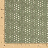 Popelín Estampado Estrellas Crudo-Verde - Ribes y Casals