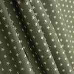 Popelín Estampado Estrellas Crudo-Verde - Ribes y Casals