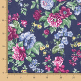 Popelín Estampado Flamenca Cretona Azul Marino - Ribes y Casals