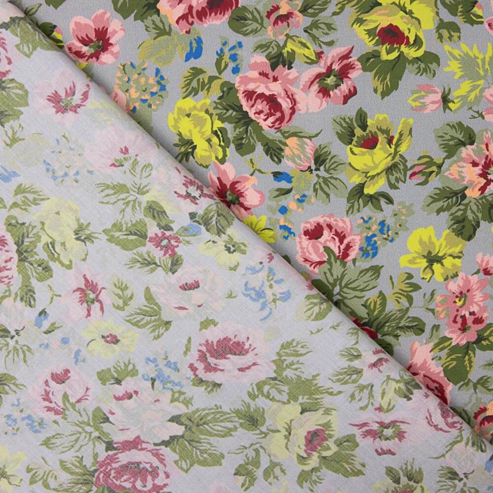 Popelín Estampado Flamenca Cretona Verde Salvia - Ribes y Casals
