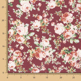 Popelín Estampado Flamenca Cretona Granate - Ribes y Casals