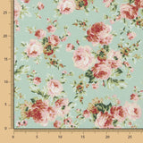 Popelín Estampado Flamenca Cretona Verde Claro - Ribes y Casals