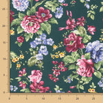 Popelín Estampado Flamenca Cretona Verde Oscuro - Ribes y Casals