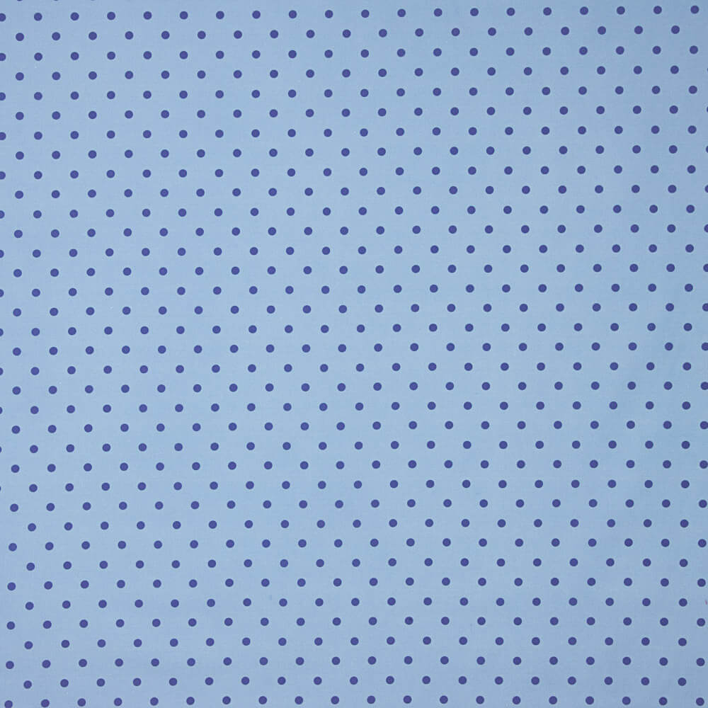 Popelín Estampado Flamenca Lunar 10mm Azul Báltico - Ribes y Casals