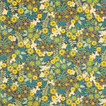 Algodón Estampado Flores Lily Azul - Ribes y Casals