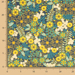 Algodón Estampado Flores Lily Azul - Ribes y Casals